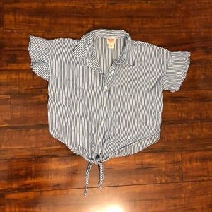 Button striped blouse